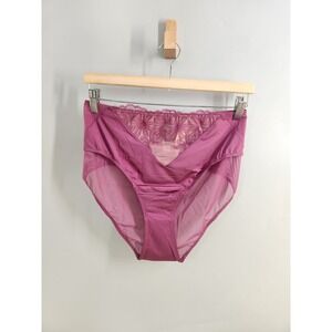Adore Me Hipster Panties Women 4X Damson Purple NWT High Waisted Lace Mesh